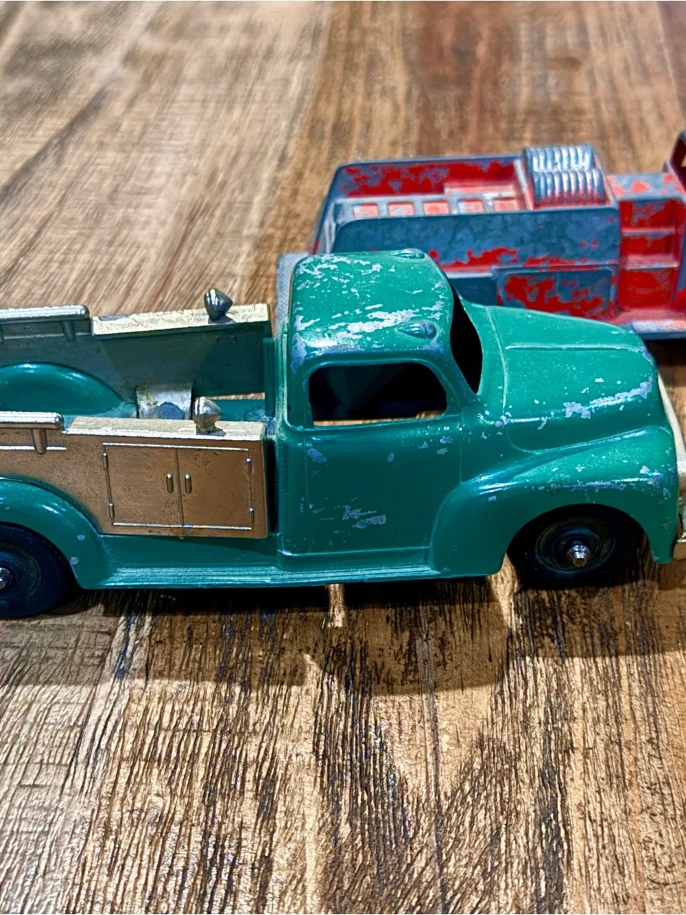 2 Vintage-1950 Hubley fire truck and Hubley wrecker die cast